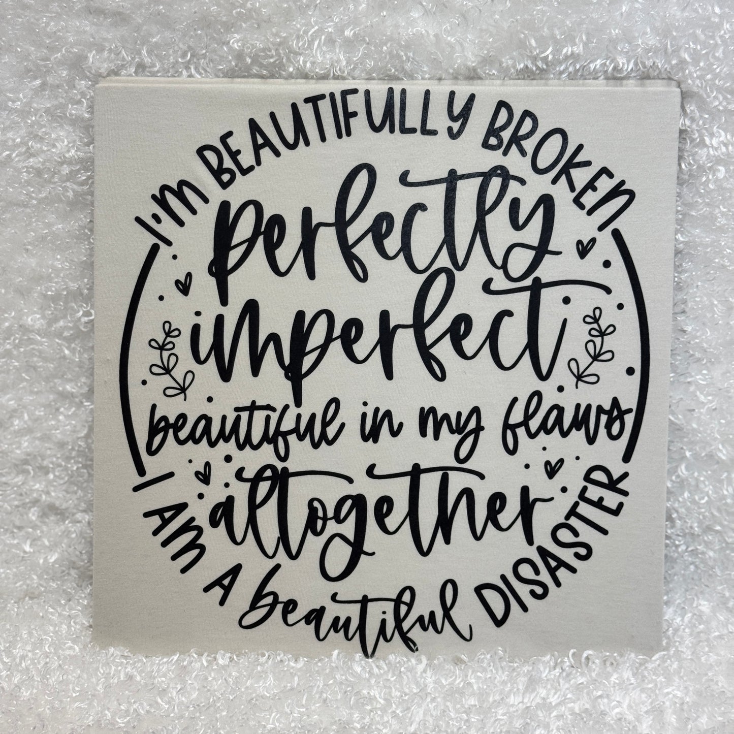 Perfectly Imperfect – Black Print Design
