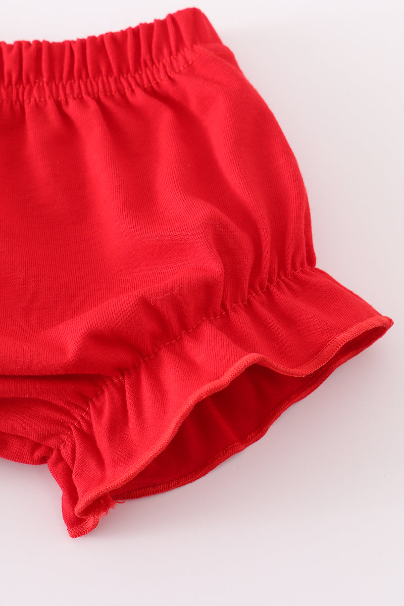 Red, White, and Blue Bow Ruffle Bloomer Set – Baby Girl